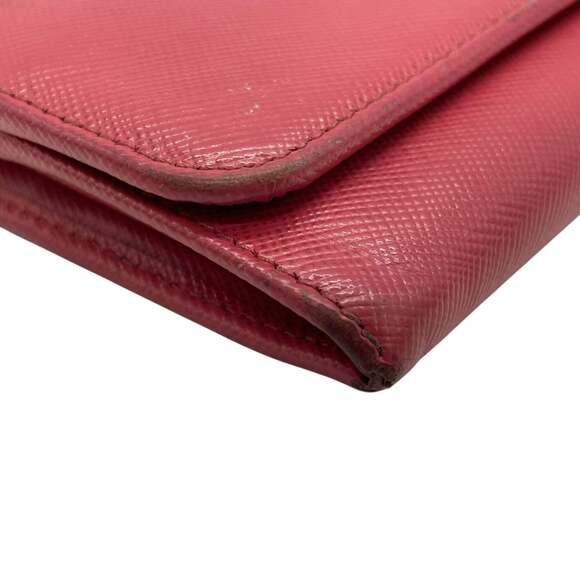 PRADA Prada Long Wallet, Saffiano Leather, Flap, Pink, Two-Tone, Gold Hardwar... - Picture 8 of 16